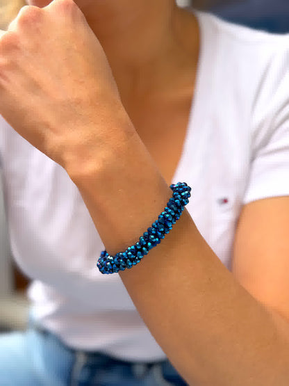 Pulsera Cristal de Murano Azul Oscuro