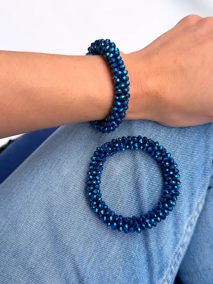 Pulsera Cristal de Murano Azul Oscuro