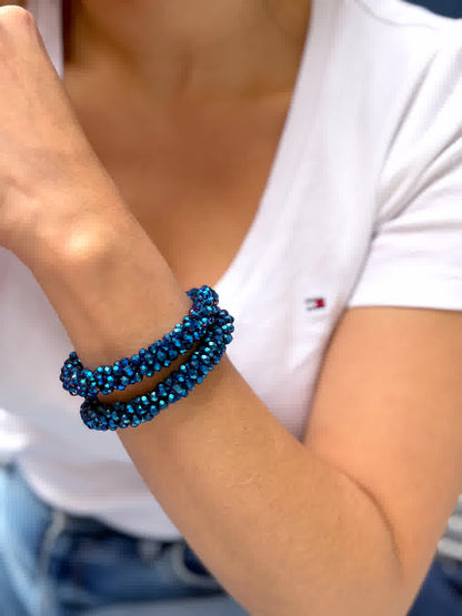 Pulsera Cristal de Murano Azul Oscuro