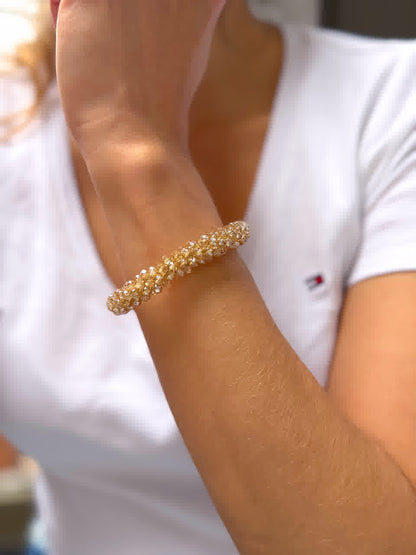 Pulsera Cristal de Murano Dorado