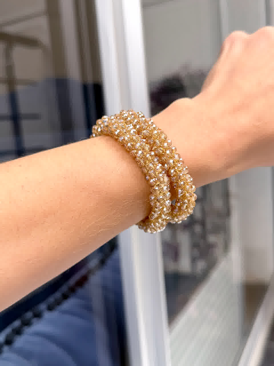 Pulsera Cristal de Murano Dorado