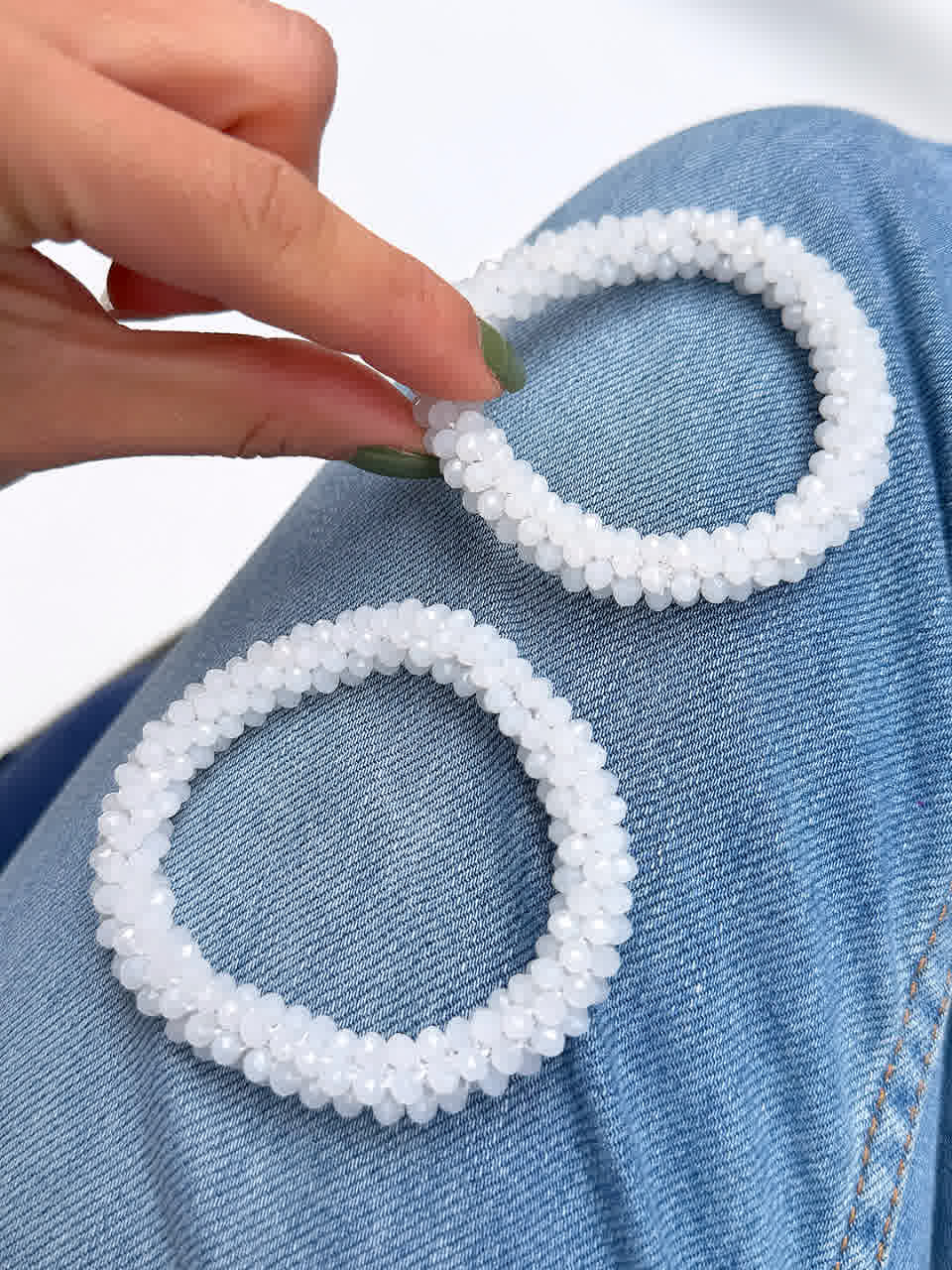Pulsera Cristal de Murano Blanco