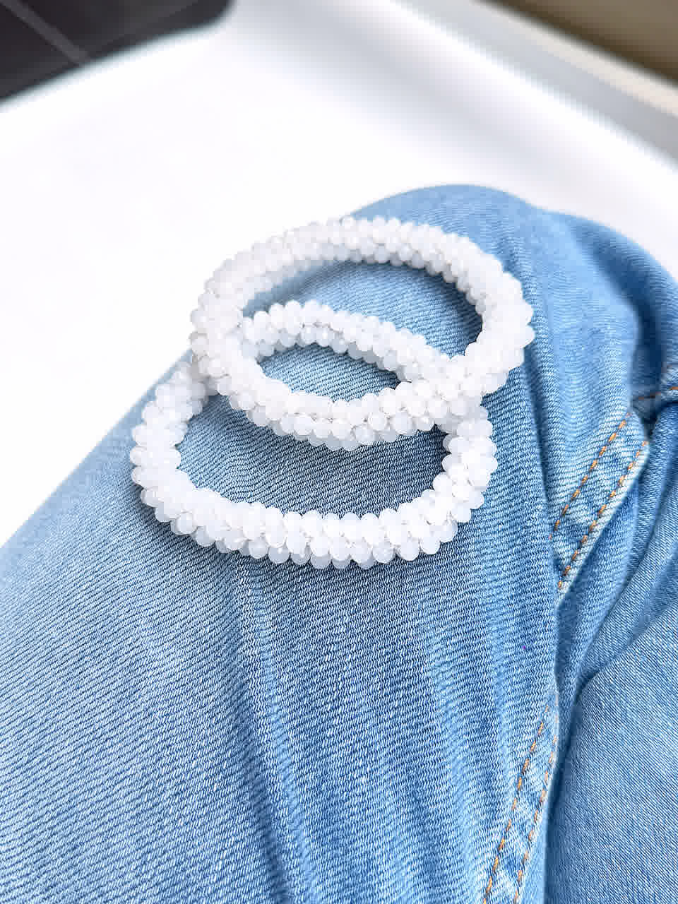 Pulsera Cristal de Murano Blanco