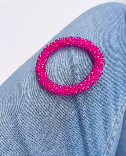Pulsera Cristal de Murano fucsia
