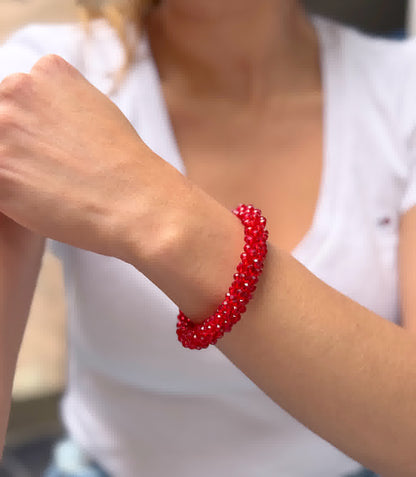 Pulsera Cristal de Murano rojo