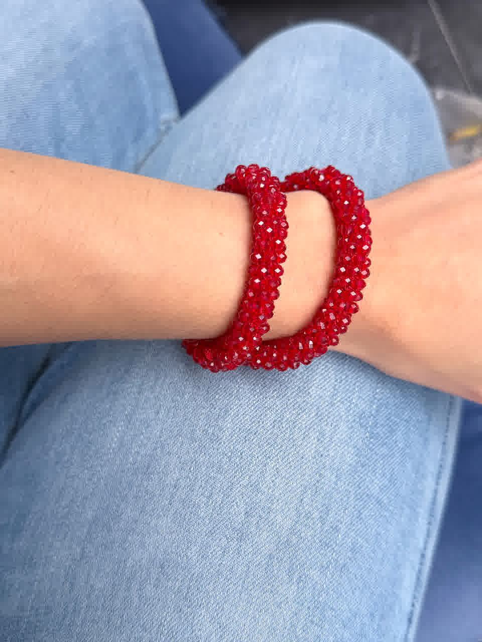 Pulsera Cristal de Murano rojo