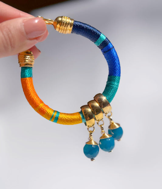 Pulsera Marroqui Marrakech Naranja Azules - Sara´s accesorios