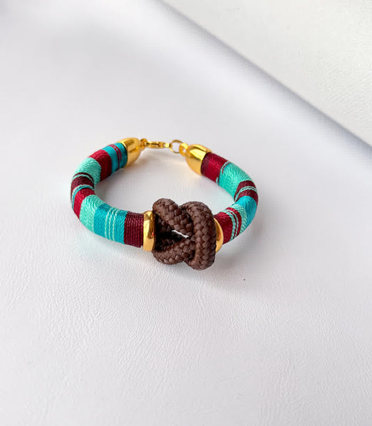 Pulsera Blue Nudo Del Amor Vino Celeste