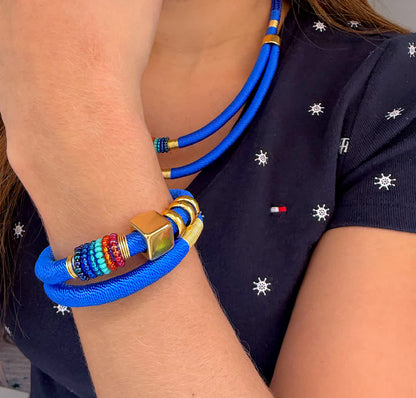 Pulsera Caribe Tortuga Mora Azul - Sara´s accesorios