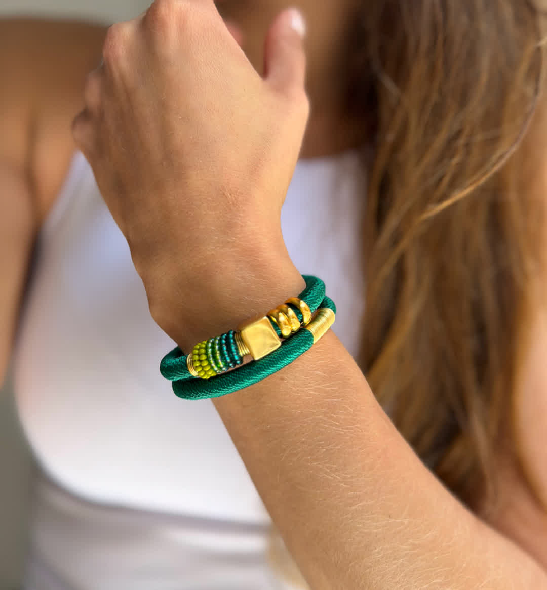 Pulsera Caribe Tortuga verdes - Sara´s accesorios
