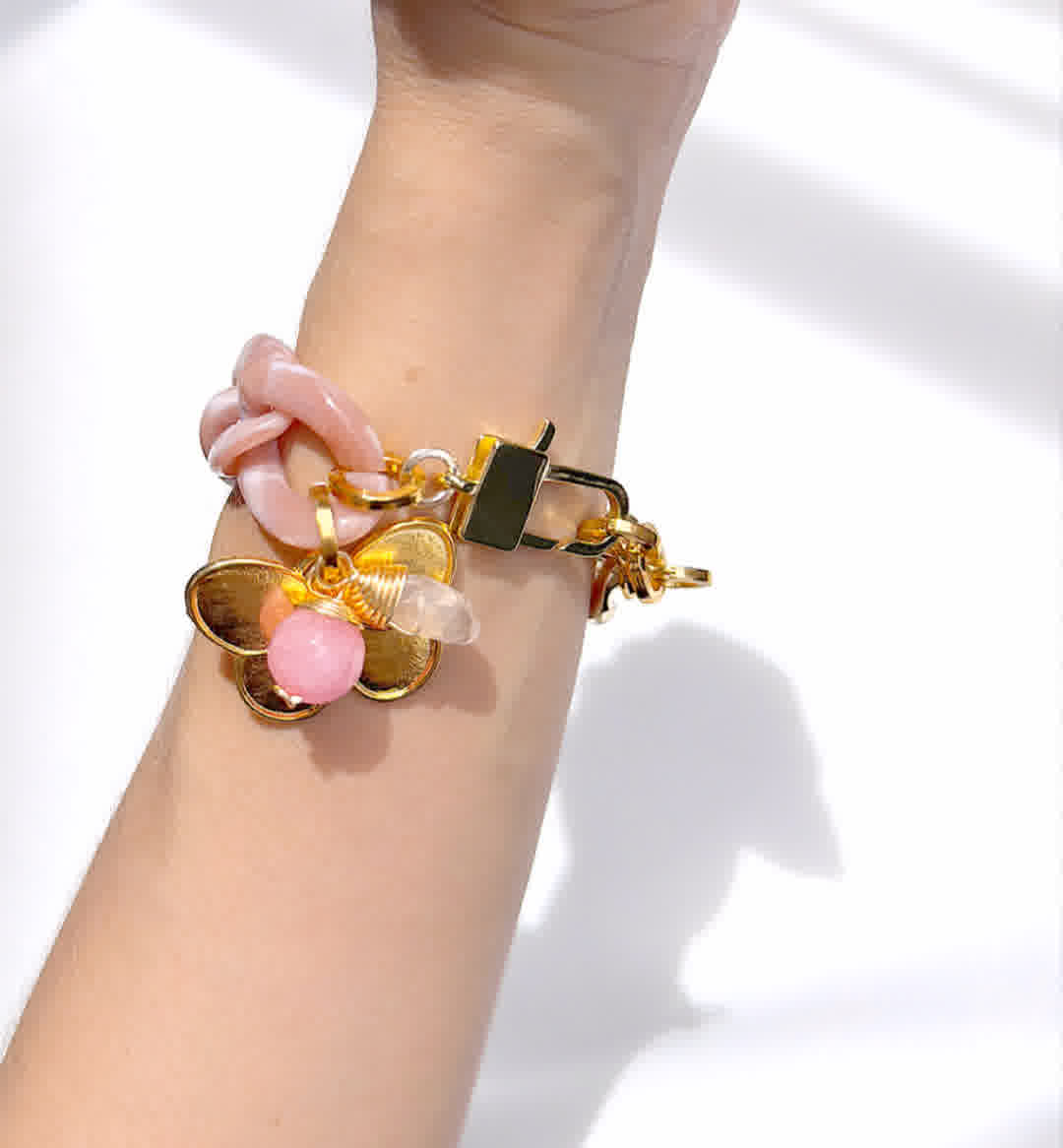 Pulsera Verónica rosa - Sara´s accesorios