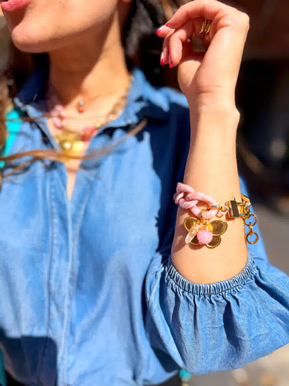 Collar Chain Colors Rosa - Sara´s accesorios