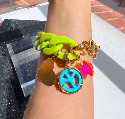 Pulsera Chain Veronica Tropical Verde