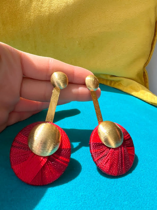 Aretes Amazonia Pocahontas Rojo