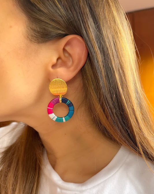 Aretes Origen Valle de Cocora Azul Radiante - Sara´s accesorios