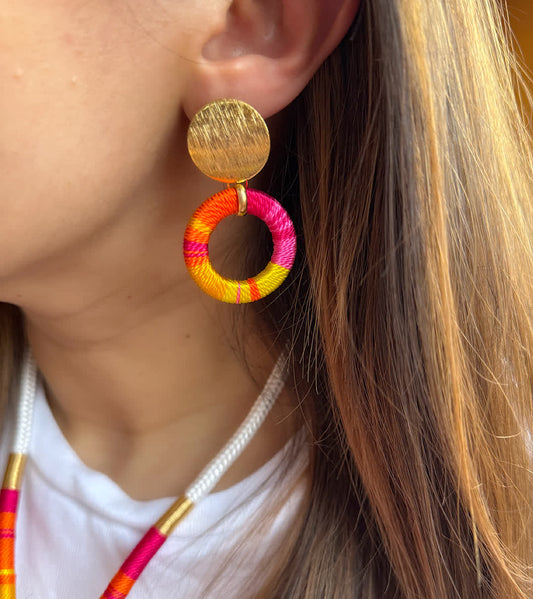 Aretes Origen Valle de Cocora Citricos - Sara´s accesorios