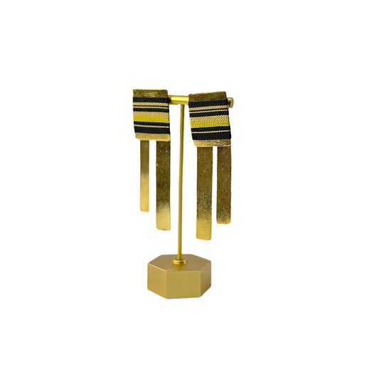 Aretes Amazonia Parana Glam Golden - Sara´s accesorios