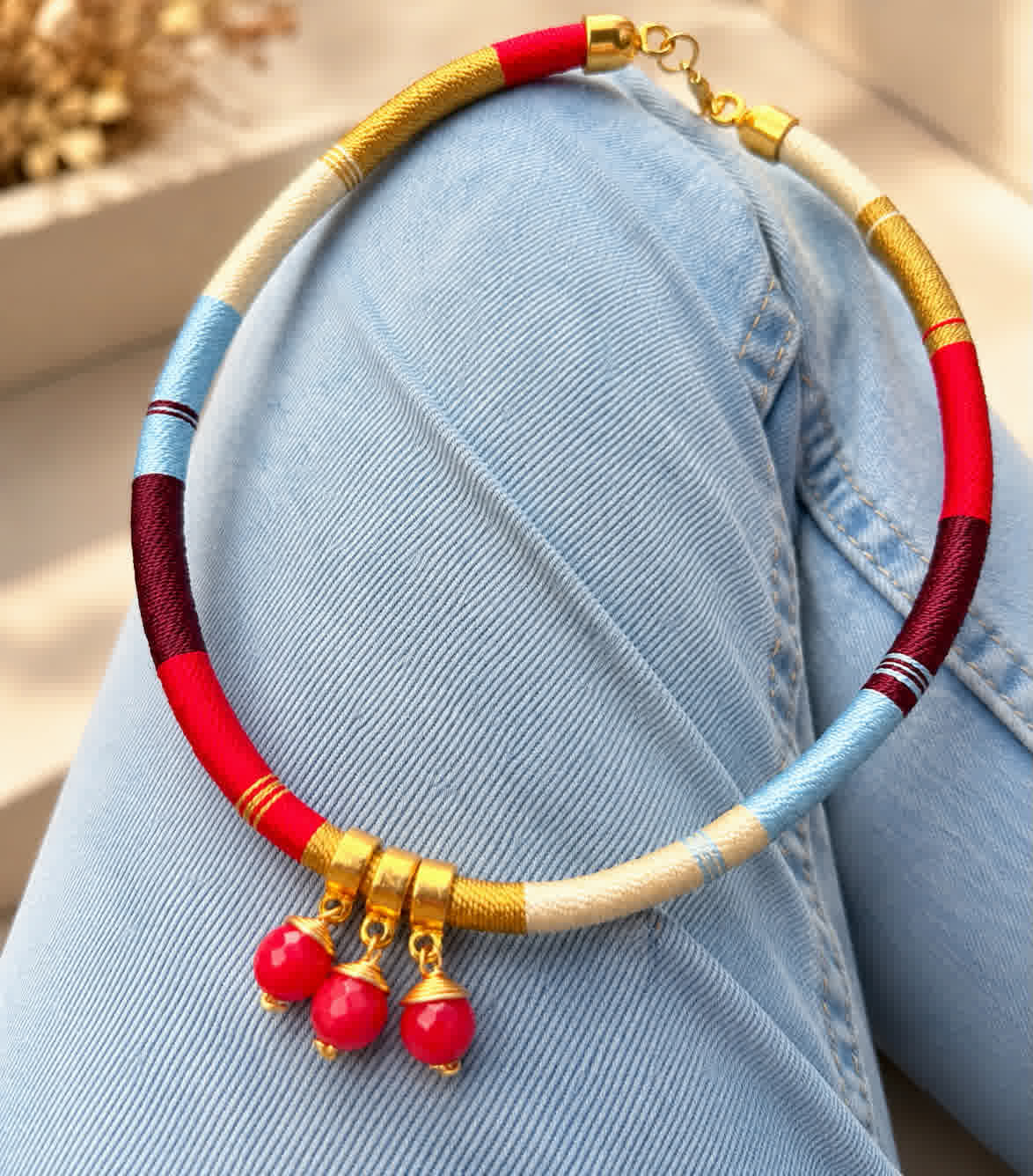 Collar Princesa granate