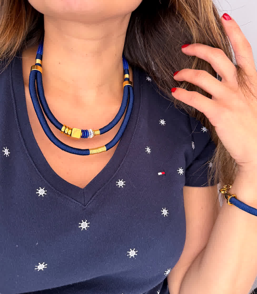 Collar Caribe Tortuga Nauty Blue - Sara´s accesorios